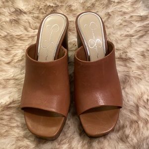 Jessica Simpson leather wedges
